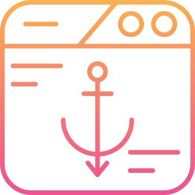 çapa simgesinin vektör illüstrasyonu