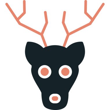 Geyik. Web simgesi basit illüstrasyon