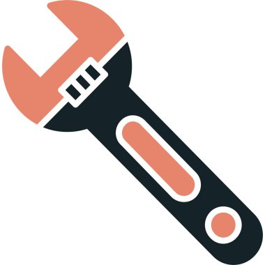 Onarım servisi anahtar simgesi - taslak biçimi