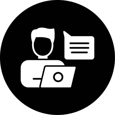 Bilgisayar. Web simgesi basit illüstrasyon