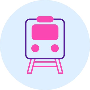 Tramvay. Web simgesi basit tasarım