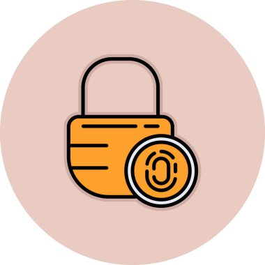 Kilit. Web simgesi basit illüstrasyon