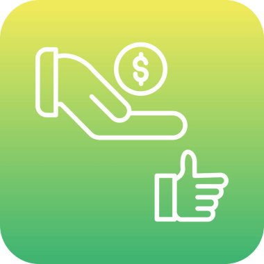 vektör dolar simgesi, vektör illüstrasyonu