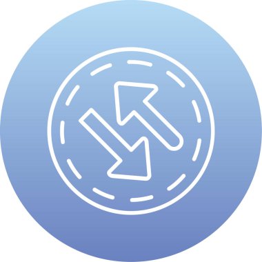 Mavi ve beyaz bir ikonun vektör illüstrasyonu