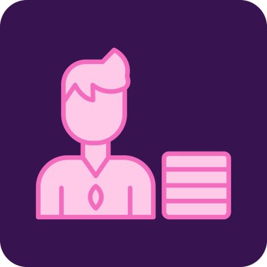 Bir kadının vektör illüstrasyon simgesi