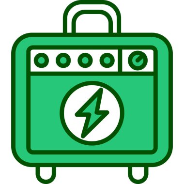 elektrik pil ikonu vektör illüstrasyonu