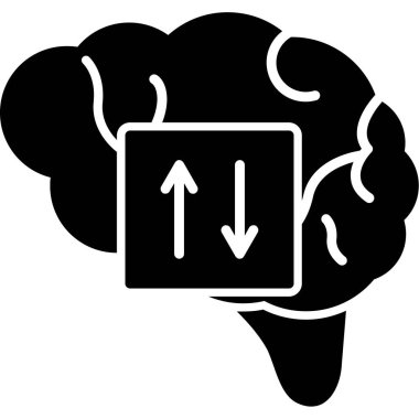 beyin ikonu vektör illüstrasyonu