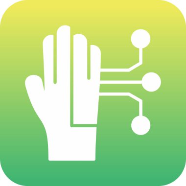 Bir el simgesinin vektör illüstrasyonu