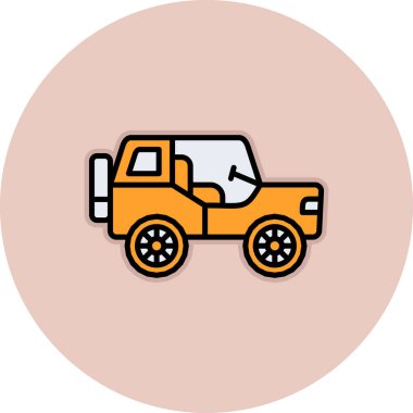 Bir aracın düz stil etiketi