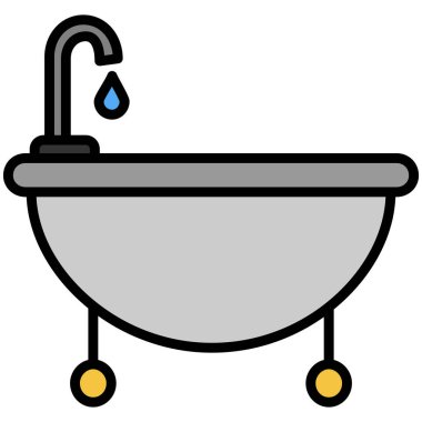 Duş. Web simgesi basit illüstrasyon