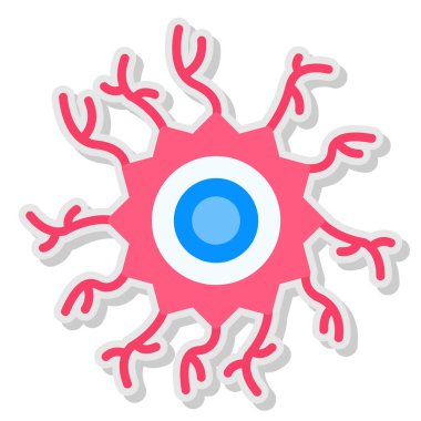 Corona virüsü, covid 1, pandemik, virüs simgesi, vektör illüstrasyonu