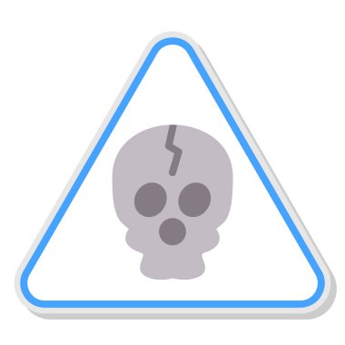 kafatası simgesi, vektör illüstrasyonu