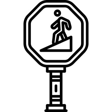 Moda tarzı izole edilmiş arkaplanda yol işareti simgesi