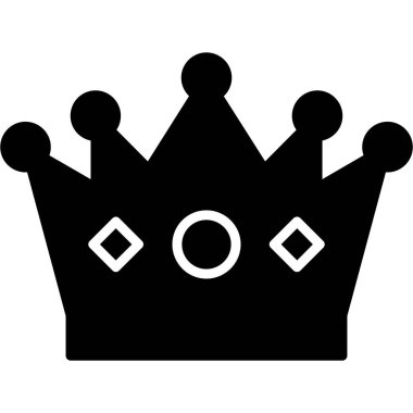 Taç simgesi. Taç vektör simgesi web için basit örnek