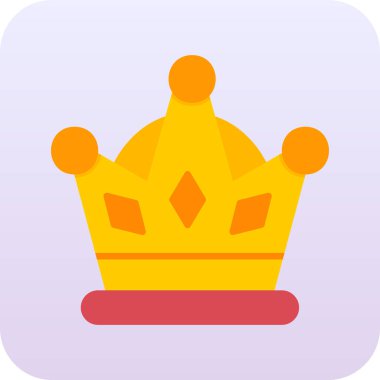 Taç simgesi, basit vektör illüstrasyonu