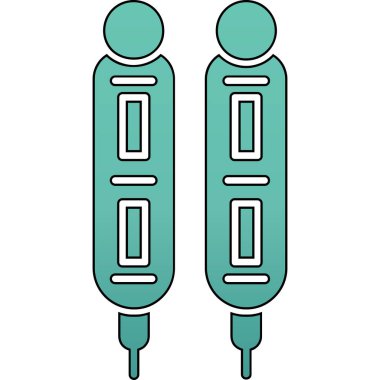 iki renk vektör çizgisi simgesi
