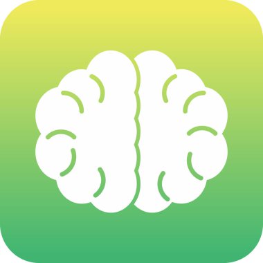 beyin ikonu vektör illüstrasyonu