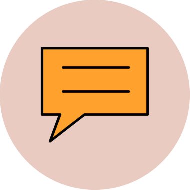 konuşma balonu simgesi, vektör illüstrasyonu