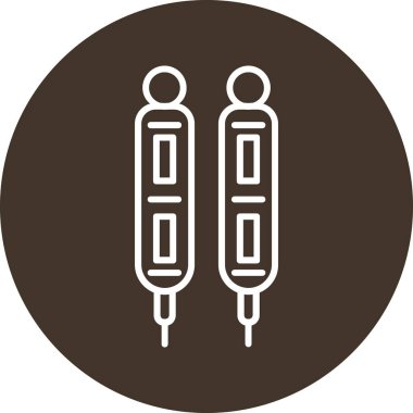 Benzersiz iki kokteyl vektör simgesi