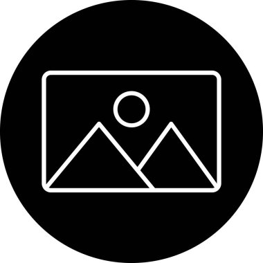 Kamera fotoğraf simgesi, vektör çizim