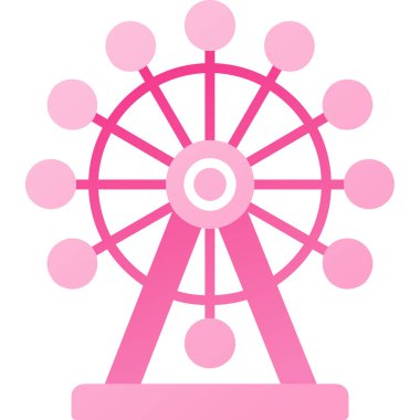 Dönme dolap. Web simgesi basit illüstrasyon