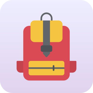 sırt çantası simgesi, düz tasarım