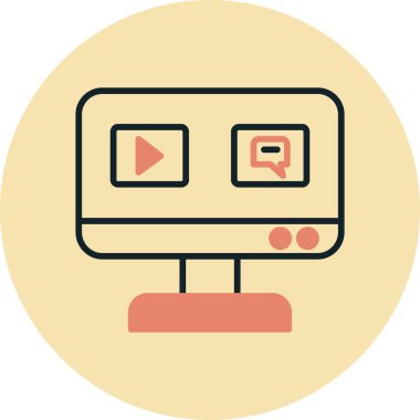 video simgesi vektör illüstrasyonu