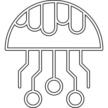 Çizgi film robotunun vektör çizimi