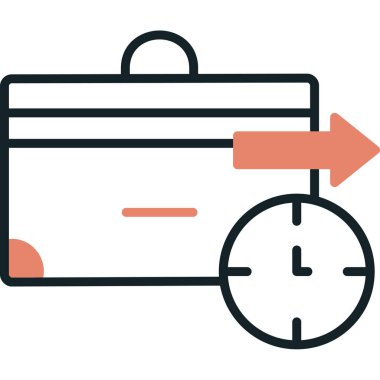 Zaman yönetimi simgesi. Beyaz arkaplanda izole edilmiş web tasarımı için özet zaman yönetimi vektörü simgesi