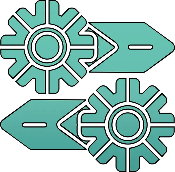 dişli simgesi, vektör çizimi