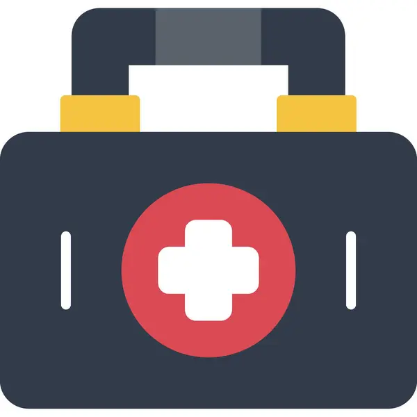 Kızıl haç sembollü tıbbi malzeme.