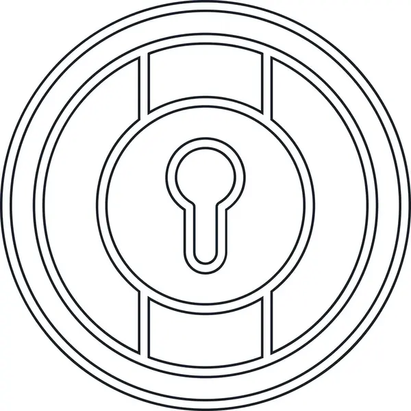 anahtar kilit simgesi ana hat biçiminde