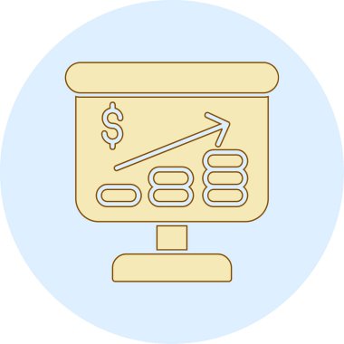 Para için. Web simgesi basit illüstrasyon