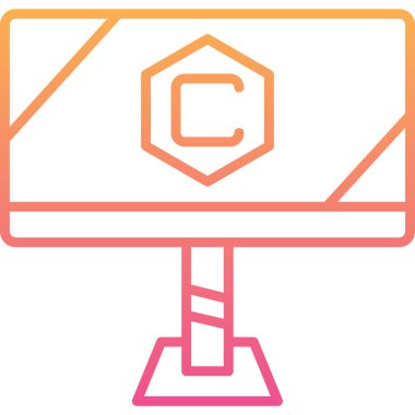 Bilgisayar modern simgesinin vektör illüstrasyonu