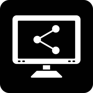 bilgisayar ekranı izleyici simgesi ana hat biçiminde