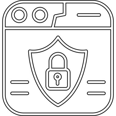 Güvenli simgeyi kilitle, taslak biçimi