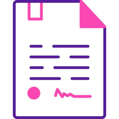 Belge. Web simgesi basit illüstrasyon