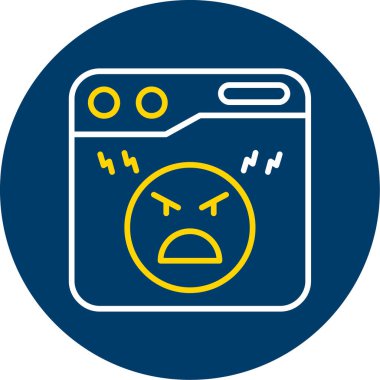 Üzücü simge vektör illüstrasyonu