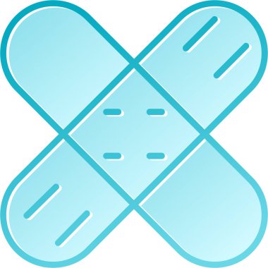 modaya uygun biçimde izole edilmiş tıbbi haç simgesi