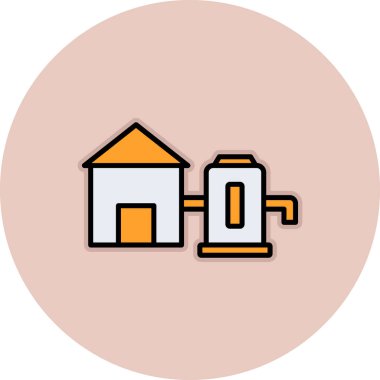 Ev simgesinin vektör illüstrasyonu