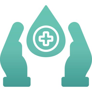 Bir damla suyu tutan bir el.