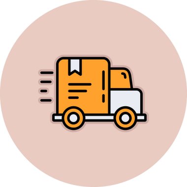 Bir kamyon simgesinin vektör çizimi