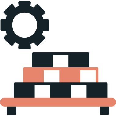 Fabrika. Web simgesi basit illüstrasyon