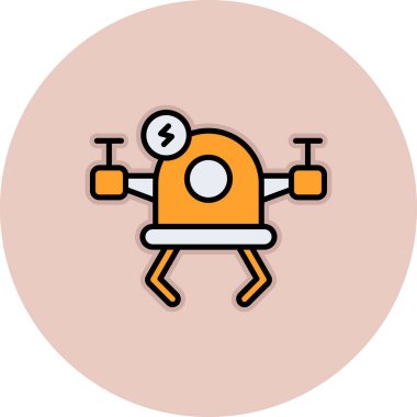 robot ikon vektör illüstrasyonu