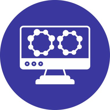 computer monitor icon. simple illustration