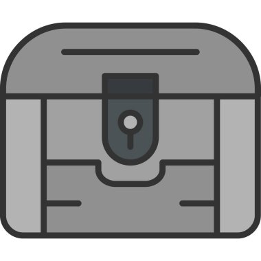 bavul düz simgesi, vektör illüstrasyonu