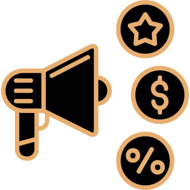 megafon simgesi, vektör illüstrasyonu