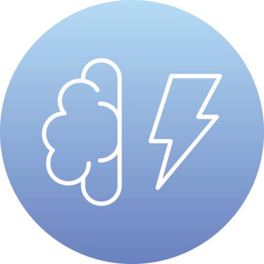 Şimşek simgesinin vektör illüstrasyonu