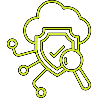 Bir virüs simgesinin vektör illüstrasyonu