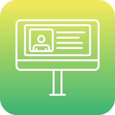 vektör lcd simgesi illüstrasyonu